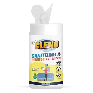 Cleno Sanitizing & Disinfectant Wet Wipes Cleanse Floor
